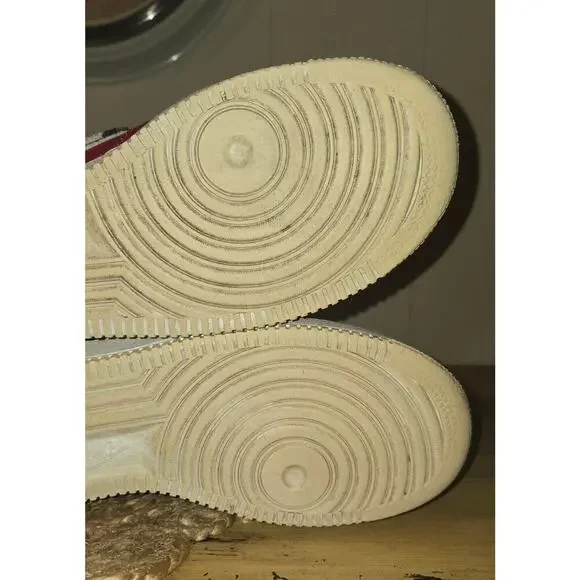 Air Force 1 High '07 LV8 Red Nike Air Used Sneakers Men's 7.5 US - Picture 11 of 13